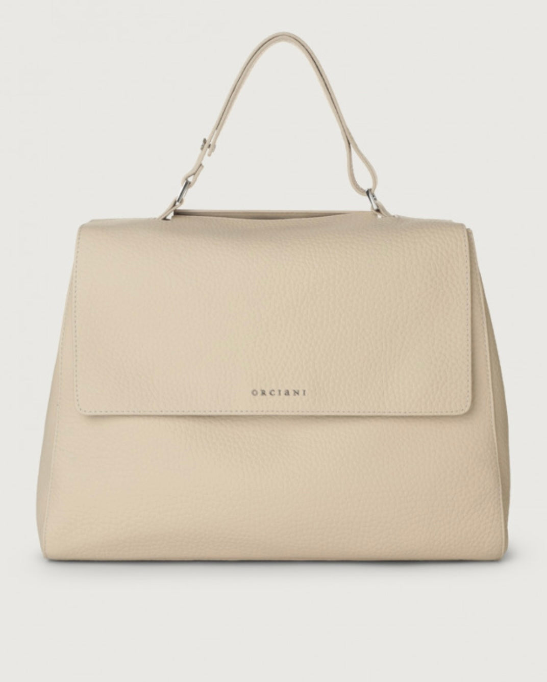 Orciani BT1979SOF-AVR Borsa A Spalla Grande Sveva Soft In Pelle Con Tracolla Avorio