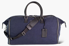 Ludovico Marabotto BORSONE CON PORTA ABITI FLAMINGO LINO BLU/REGIMENTAL