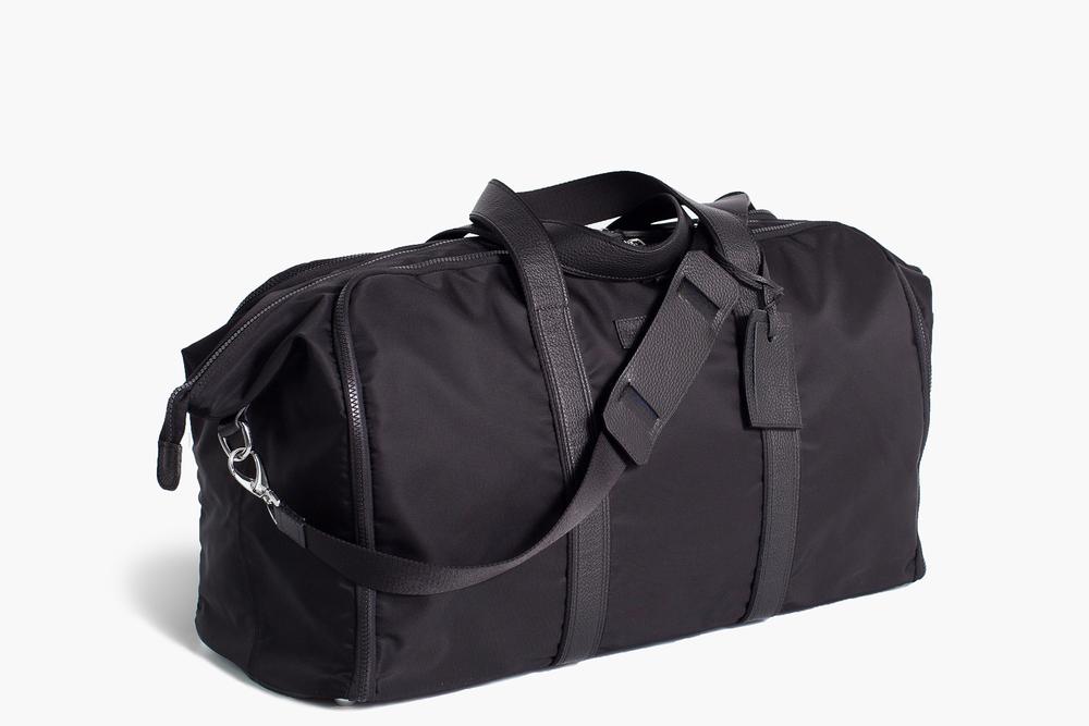 ludovico marabotto borsone con porta abiti riccardo nylon nero/jacquard f7149