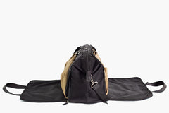 ludovico marabotto borsone con porta abiti riccardo nylon nero/jacquard f7149