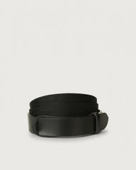 Orciani Cintura Nobuckle Eco-Logic In Cuoio E Tessuto Riciclato Black NB0071_ECO NER