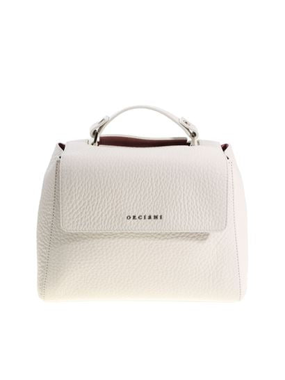 Orciani Mini Sveva "soft" In Pelle Con Tracolla Bianco B02019SOF-004