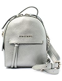 Orciani Zainetto piccolo in pelle con tracolla silver SD0149SLV-25X