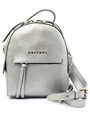 Orciani Zainetto piccolo in pelle con tracolla silver SD0149SLV-25X