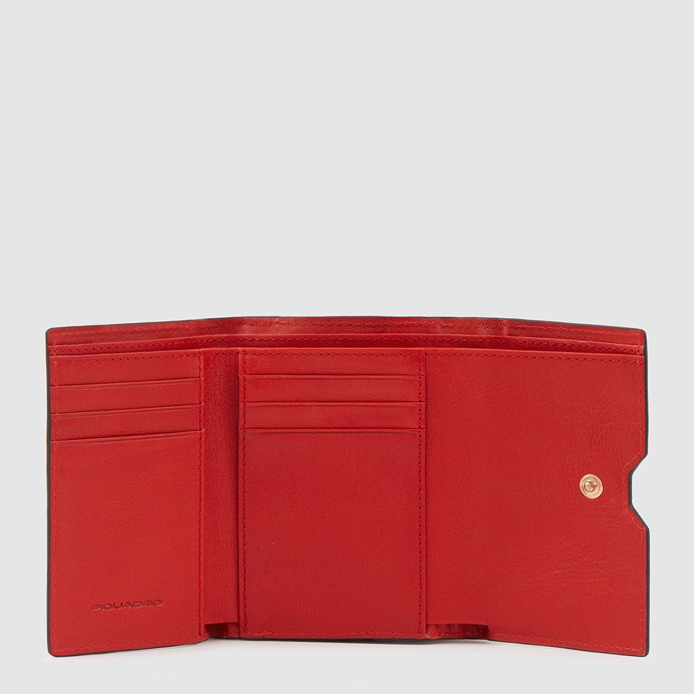 Piquadro PD5216S126R/R Portafoglio Donna Grande Rosso Ciliegia
