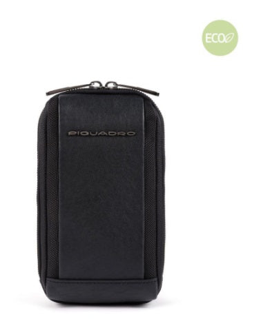 Borsello in tessuto riciclato Piquadro nero CA5485BR2/N