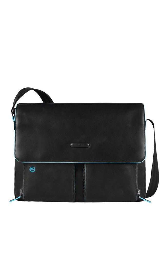 Piquadro Messenger Porta Computer Con Patta E Compartimento Porta Ipad®/ipad®Air Blue Square Nero CA3337B2