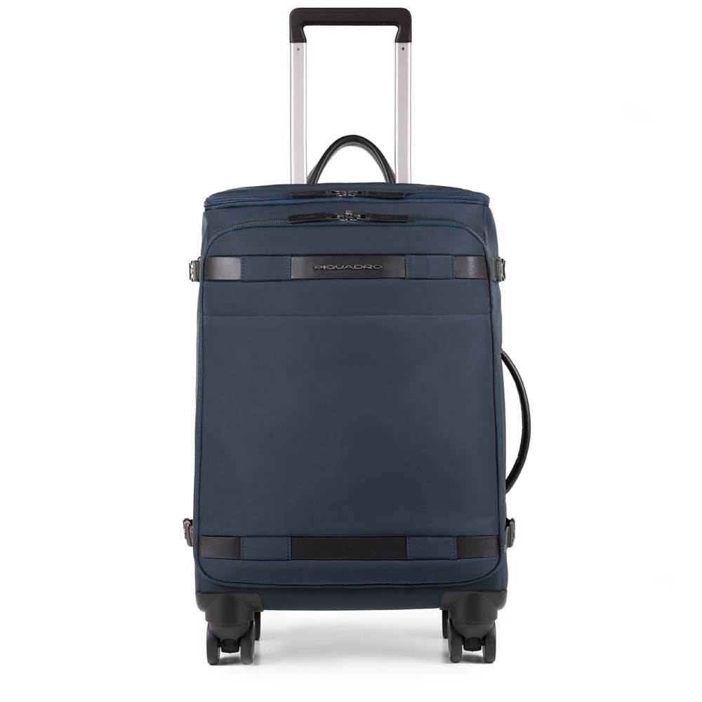 Piquadro Trolley Cabina A Quattro Ruote Con Porta Computer E Porta Ipad®Air/pro 10,5 Con Lucchetto Tsa Pierre Blu BV4320W80T