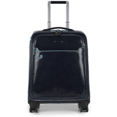 Piquadro Trolley Cabina Slim A 4 Ruote Con Porta Computer E Porta Ipad®Air/air2 E Lucchetto Tsa Blue Square Blu Notte BV3849B2