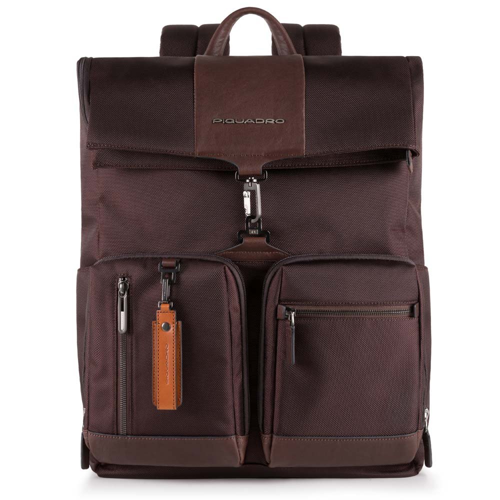 Piquadro Zaino Fast-Check Porta Pc E Porta Ipad®Air/pro 9,7, Connequ E Anti-Frode Rfid Brief Testa Di Moro CA4533BR