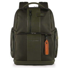 Piquadro Zaino Fast-Check Porta Pc/ipad®Air/pro 9,7, Cavo Antifurto, Placca Usb E Micro-Usb, Anti-Frode Rfid Brief Verde CA4439BRBM