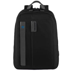 Piquadro Zaino Piccolo In Tessuto E Pelle P16 Nero CA3869P16