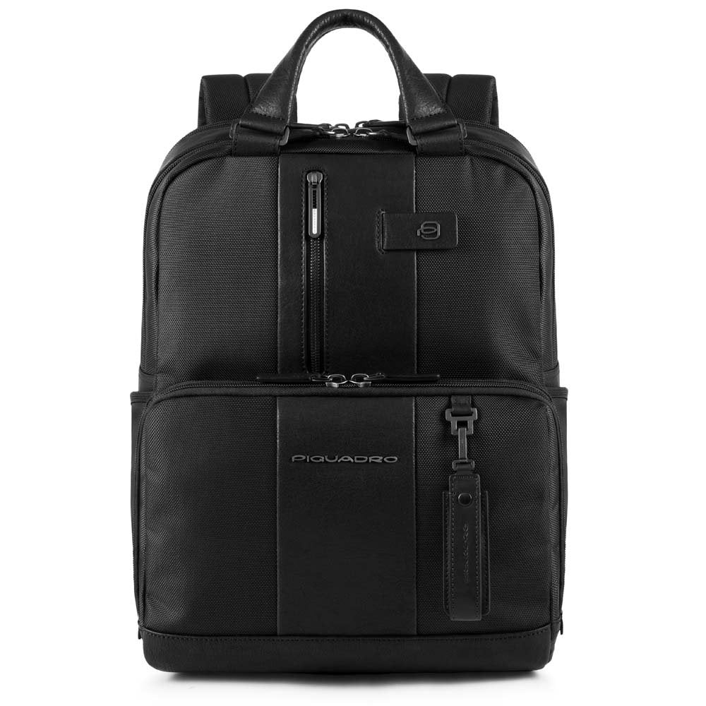 Piquadro Zaino Porta Pc E Porta Ipad®Air/pro 9,7 Con Manici, Connequ, Tasca Portabottiglia O Portaombrello Brief Nero CA3975BR