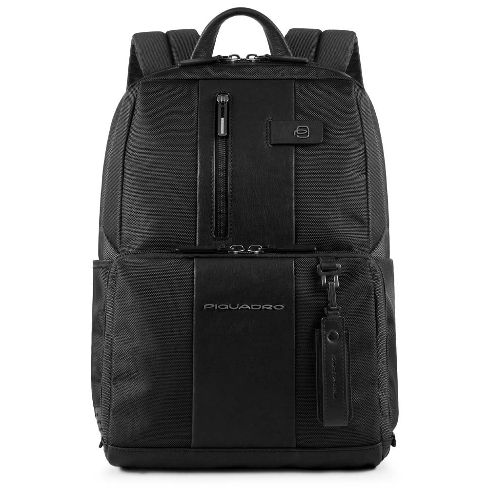 Piquadro Zaino Porta Pc/ipad®Air/pro 9,7 Con Connequ, Tasca Portabottiglia O Portaombrello Brief Nero CA3214BR