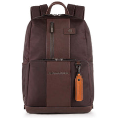 Piquadro Zaino Porta Pc/ipad®Air/pro 9,7 Con Connequ, Tasca Portabottiglia O Portaombrello Brief Testa Di Moro CA3214BR