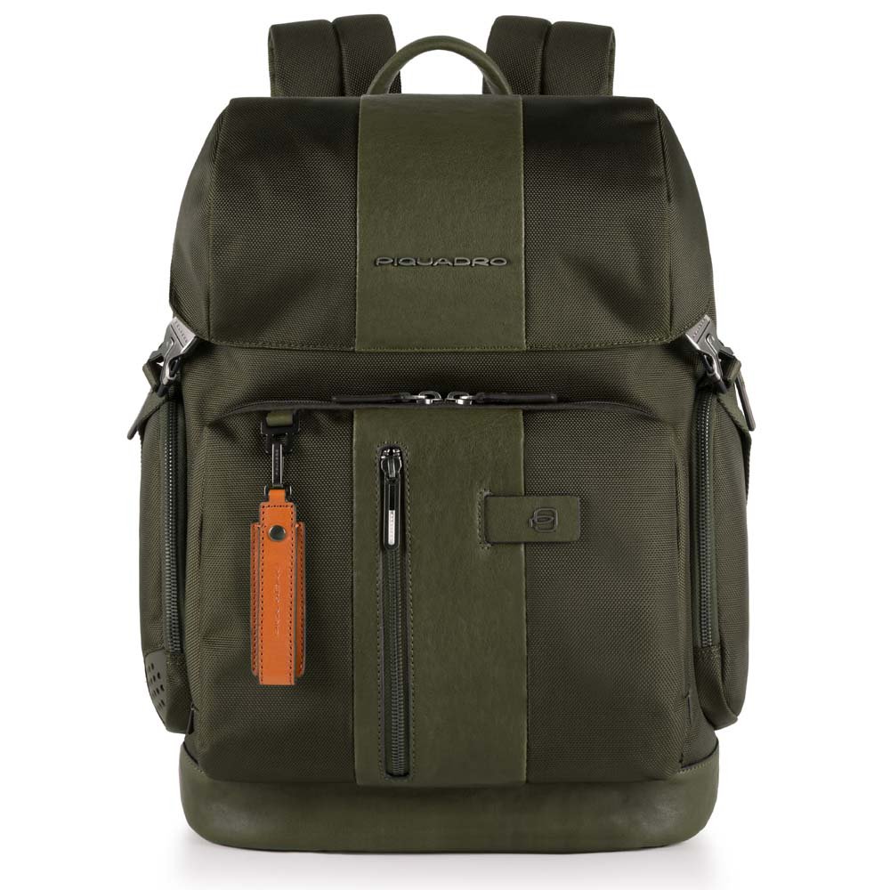 Piquadro Zaino Porta Pc/ipad®Air/pro 9,7 Con Tasca Portabottiglia O Portaombrello, Connequ E Anti-Frode Rfid Brief Verde CA4534BR