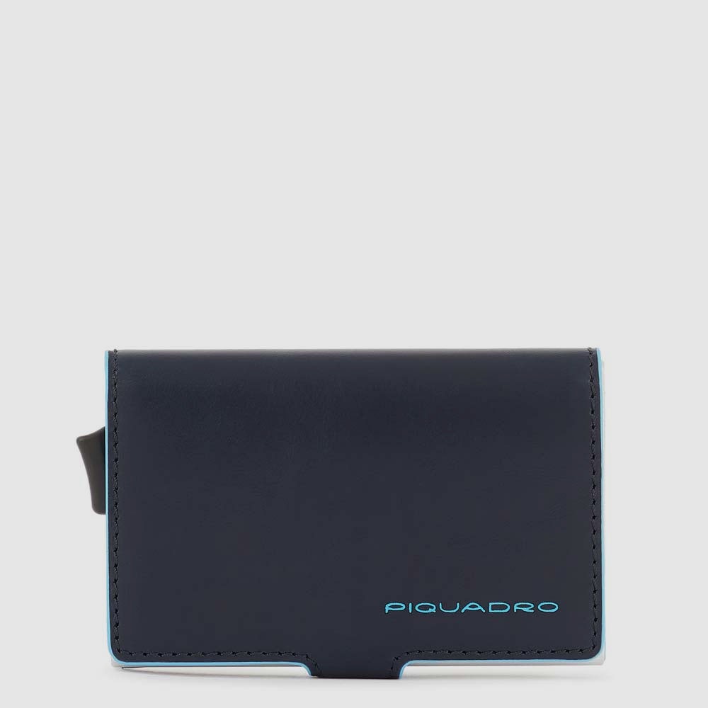 Piquadro PP5649B2R/BLU2 Porta Carte Di Credito In Metallo Blu Notte