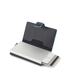 Piquadro PP5649B2R/BLU2 Porta Carte Di Credito In Metallo Blu Notte