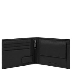 Piquadro Portafoglio Uomo Con Portamonete, Porta Carte Di C Nero PU3436B3R/N