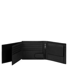 Piquadro Portafoglio Uomo Con Portamonete, Porta Carte Di C Nero PU3436B3R/N