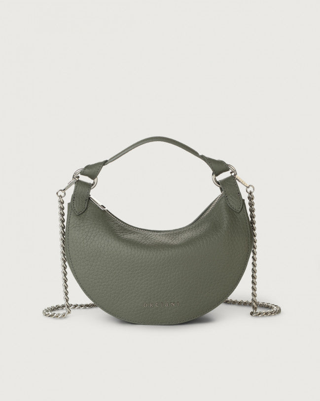 Orciani SD0179SOF-OLI Mini Bag Dumpling Soft In Pelle Con Tracolla Olivo