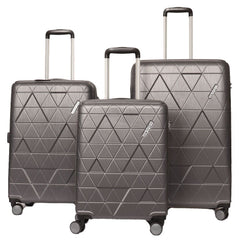 American tourister triangolo set 3 pezzi rigidi 4 ruote asphalt grey 115794/D039 60G08004