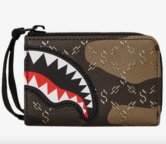 Sprayground 910W5553NSZ - $ PATTERN OVER CAMO WALLET