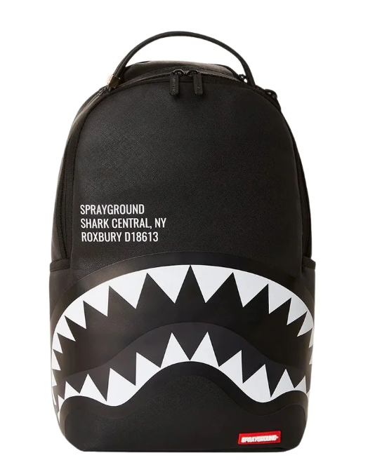 Sprayground 910B5643NSZ - SHARK CENTRAL 2.0 BLACK ON U GREY SP DLXSV BACKPACK
