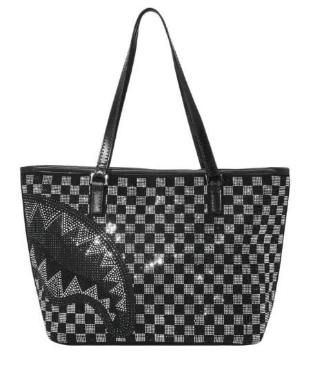 Sprayground 910T5319NSZ TRINITY CHECKERED TOTE BAG De Santis