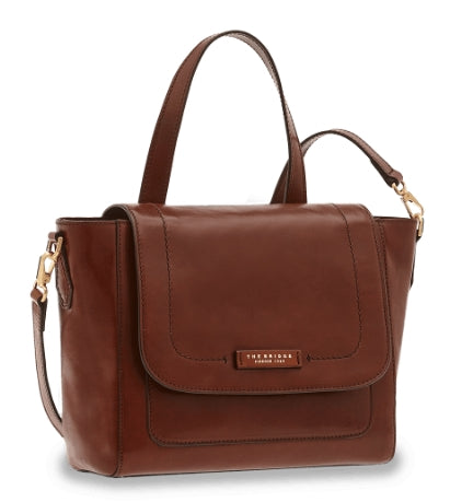 Borsa a mano con tracolla linea Giovanna marrone The Bridge 04295101.14