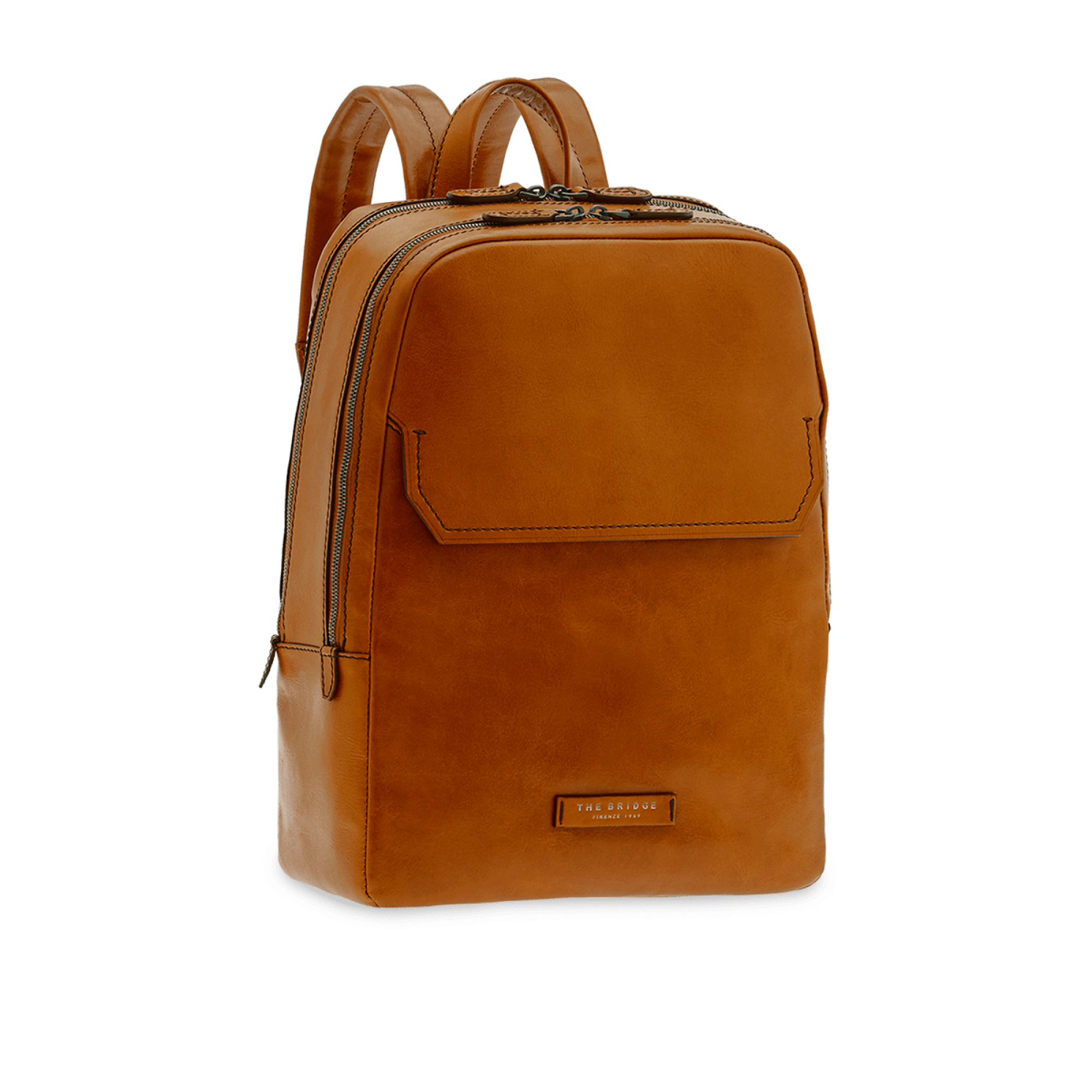 The Bridge Zaino in pelle color cognac 06140701