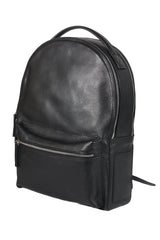 Lingua d’Oca Zaino Alex in Pelle di Vitello Martellata | Trolley-Friendly & Tasca Frontale | 30x15x42 cm