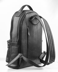 Lingua d'oca zaino in pelle martellata nero 183582.01