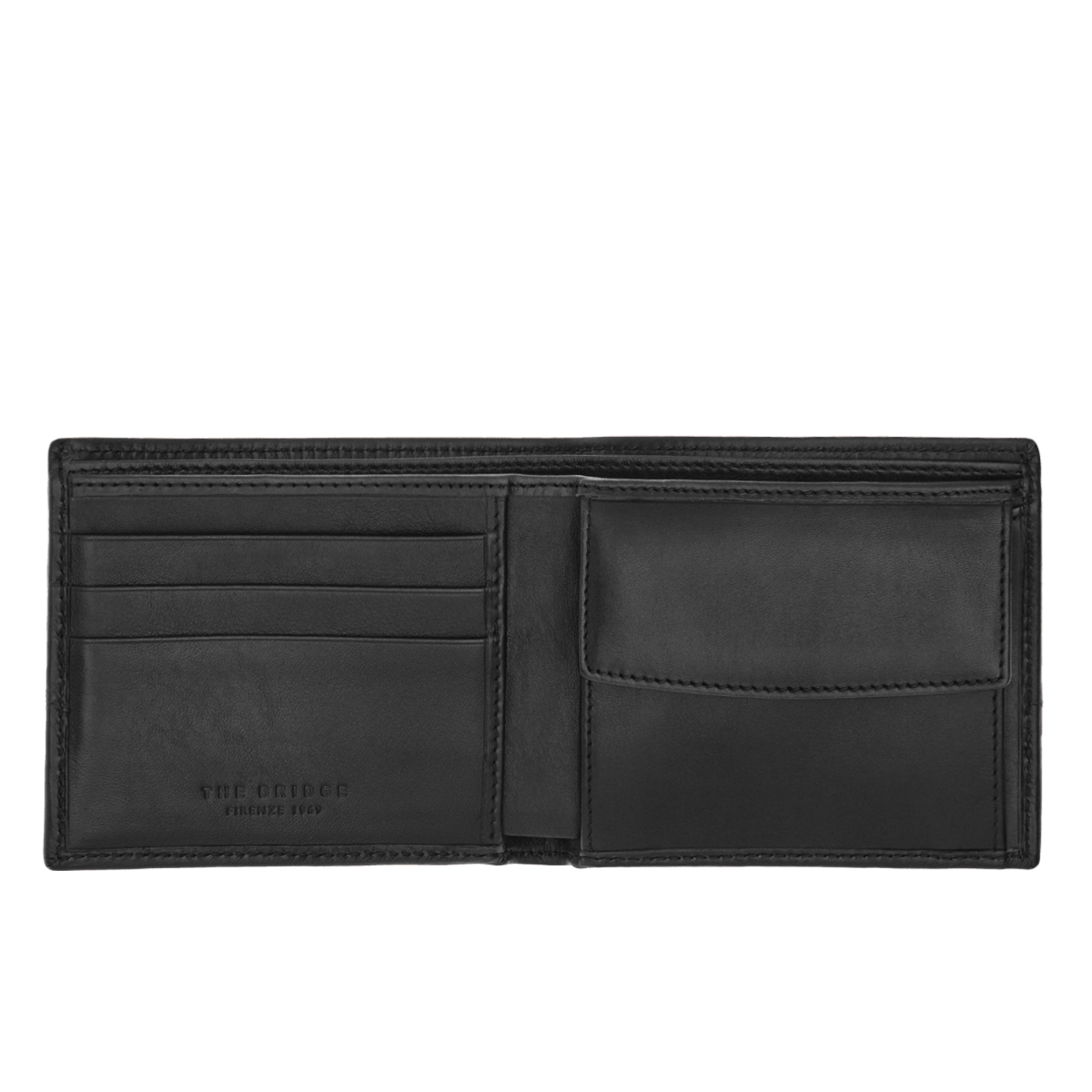 The Bridge Men's Wallet Black / Ruthenium 0145098A