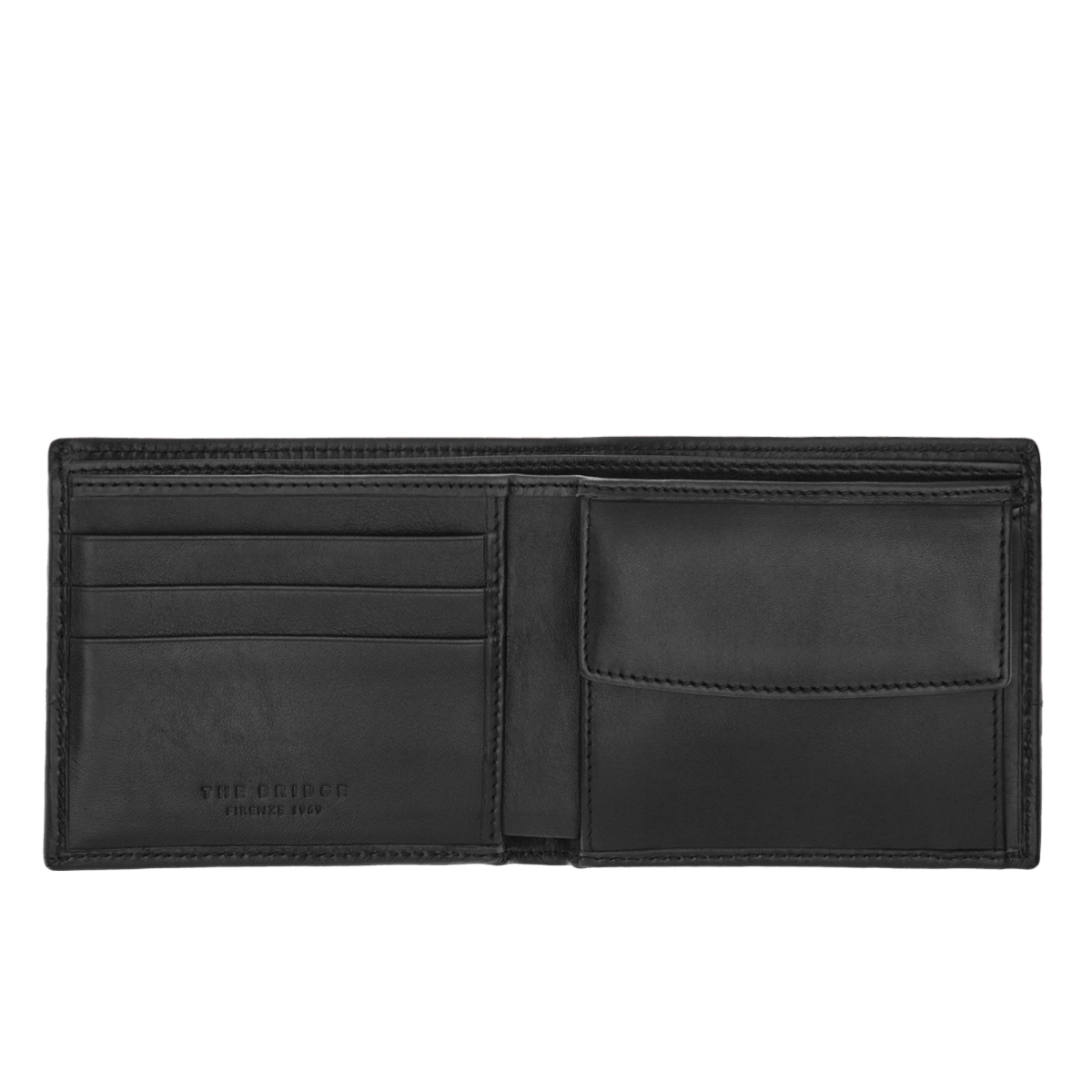 The Bridge Men's Wallet Black / Ruthenium 0145098A