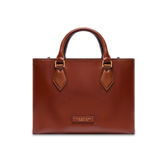 Borsa a mano in pelle con tracolla removibile
