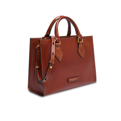 Borsa a mano in pelle con tracolla removibile
