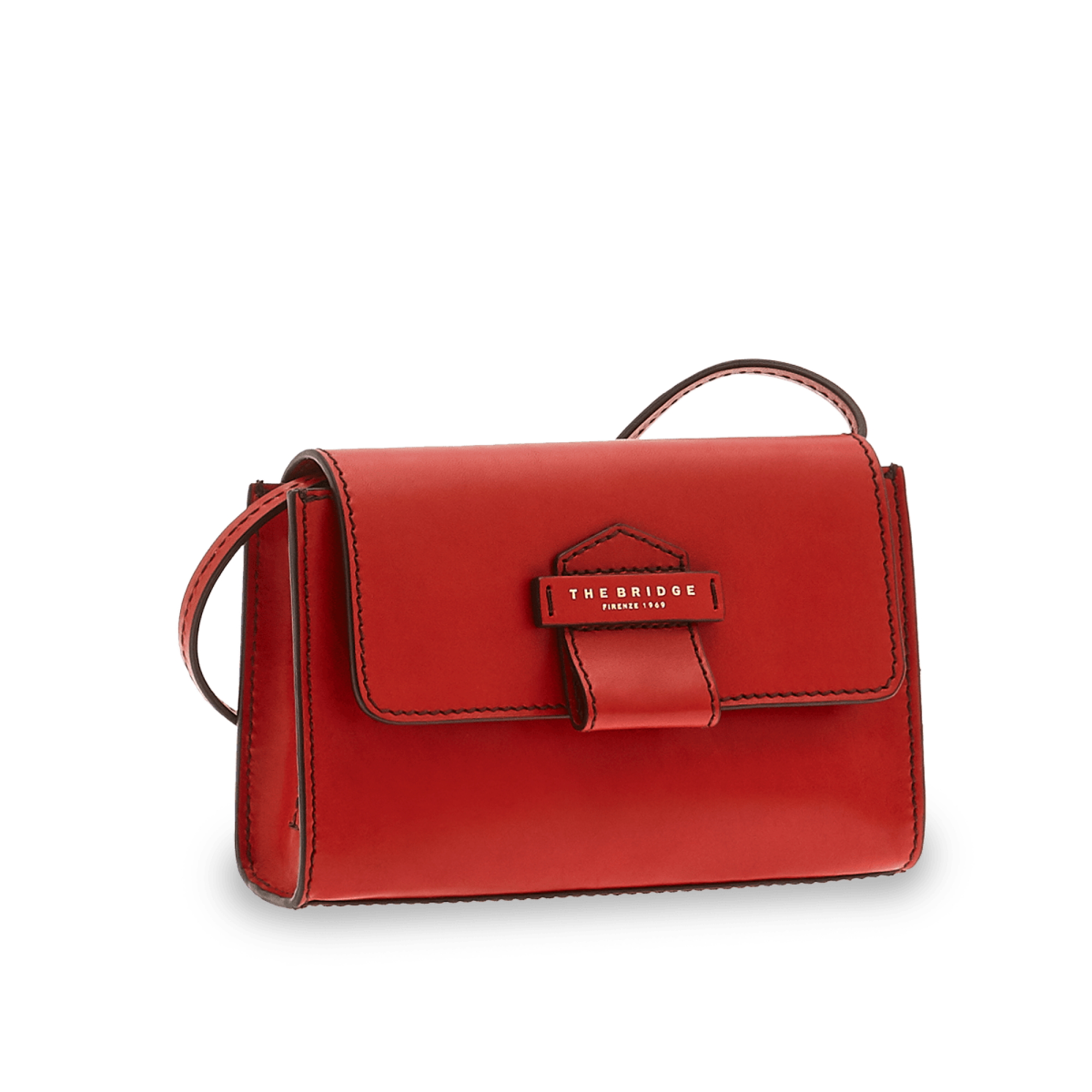 The Bridge, mini bag rosso ciliegia/oro 04301001.9I