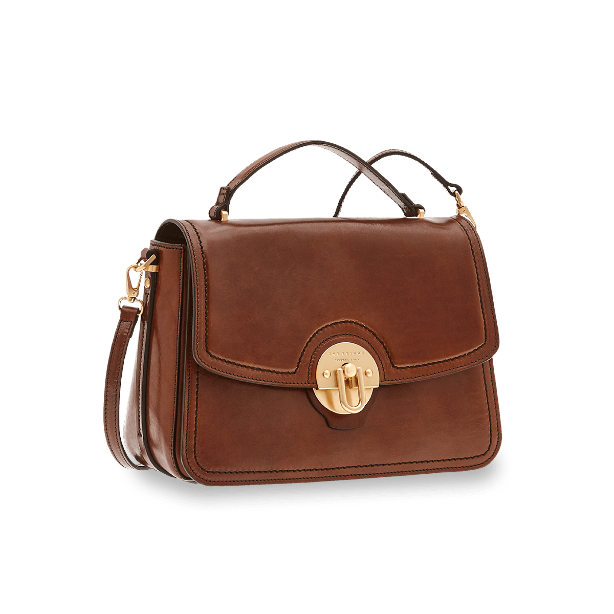 The Bridge, satchel bag marrone/oro 04375001.14