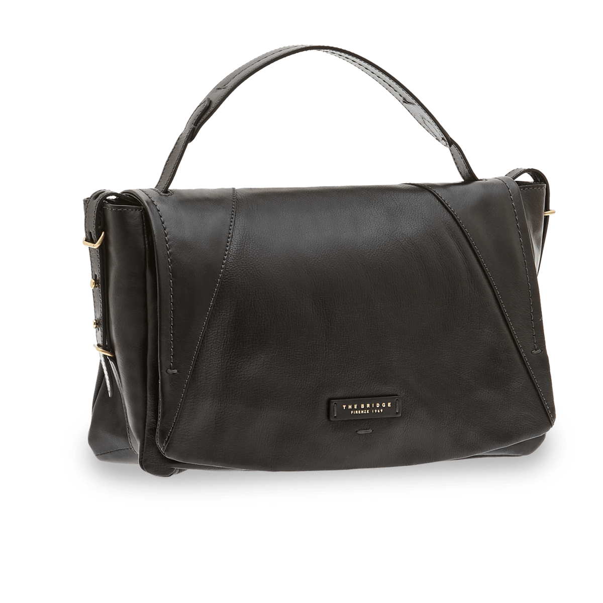 The Bridge, satchel bag nero/oro 0439304N.30