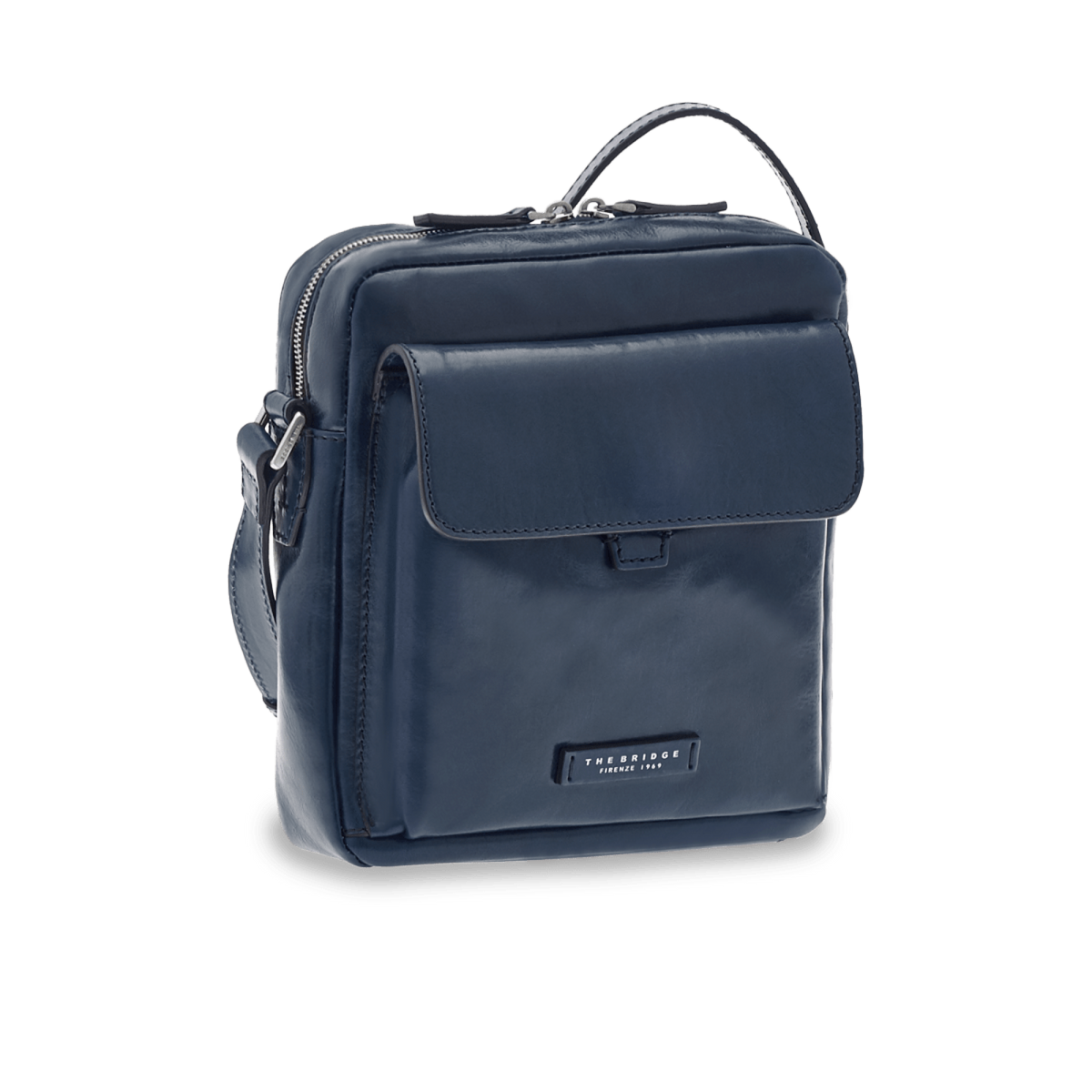 The Bridge Man Bag Cobalt Blue/Dark Ruthenium – De Santis