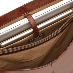 Cartella di pelle uomo porta pc con tracolla