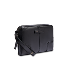 Pochette uomo in pelle con zip