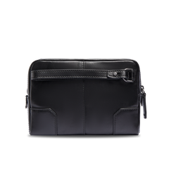 Pochette uomo in pelle con zip