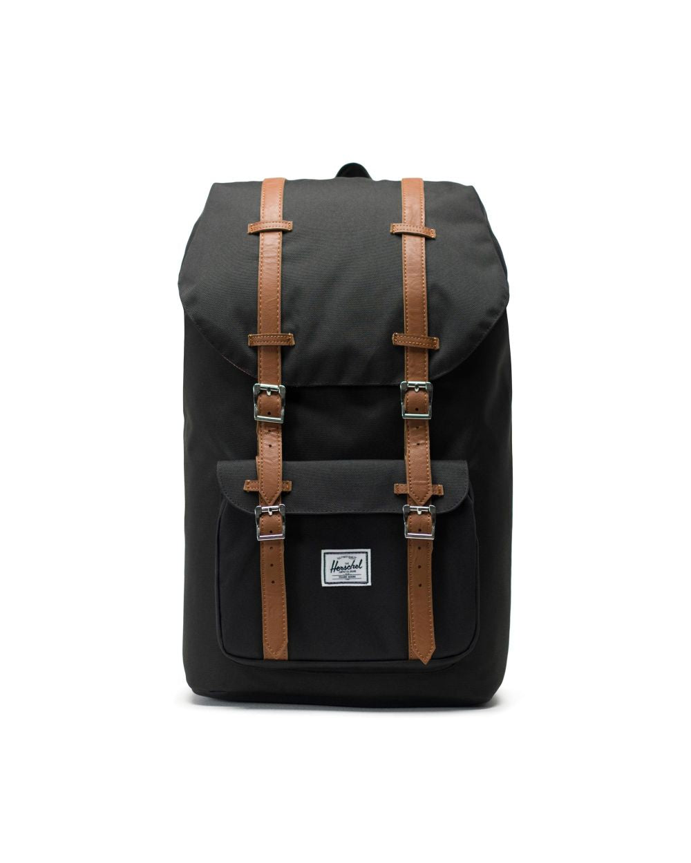 Herschel zaino Little America Backpack Black/Tan Synthetic Leather 10014-00001-OS  66419041900001