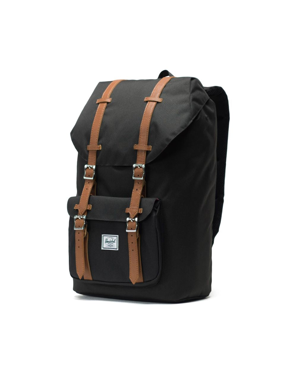 Herschel zaino Little America Backpack Black/Tan Synthetic Leather 10014-00001-OS  66419041900001