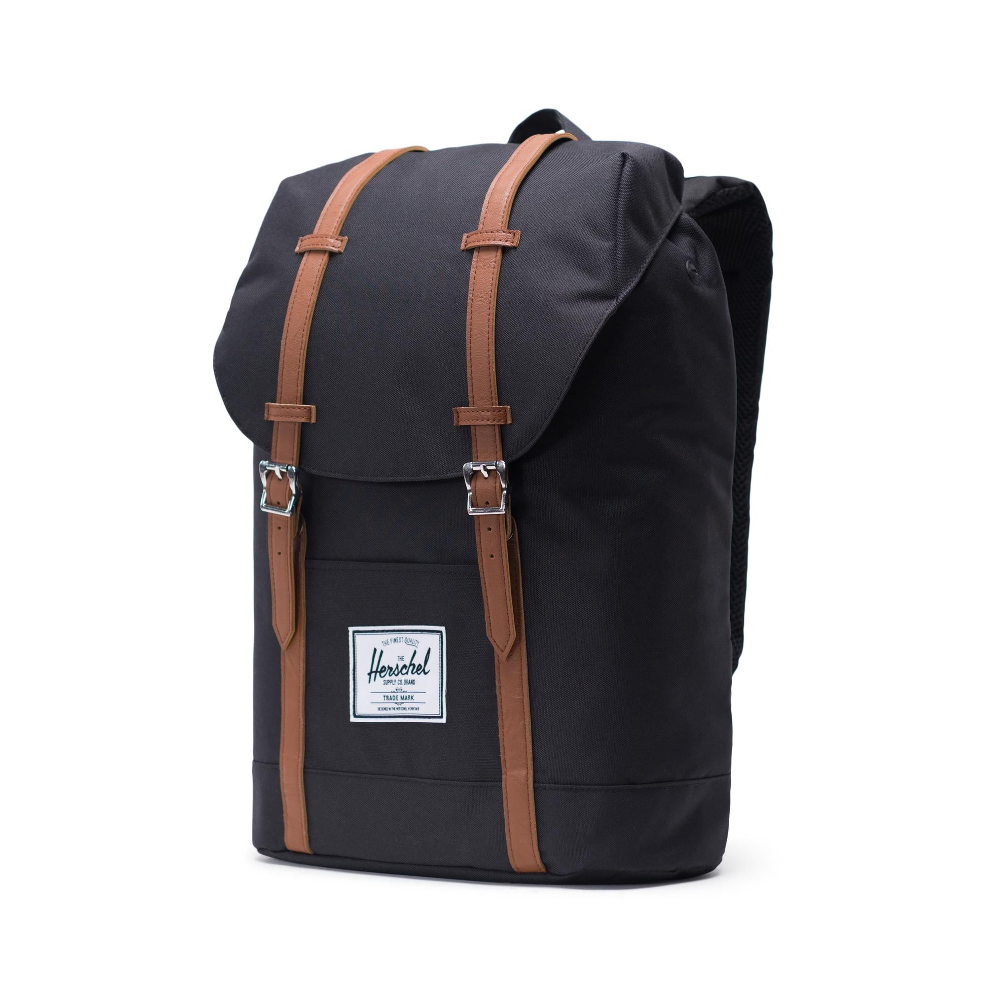 Herschel Retreat Backpack Black/tan Synthetic Leather 66419038600001  10066-00001-OS zaino herschel 