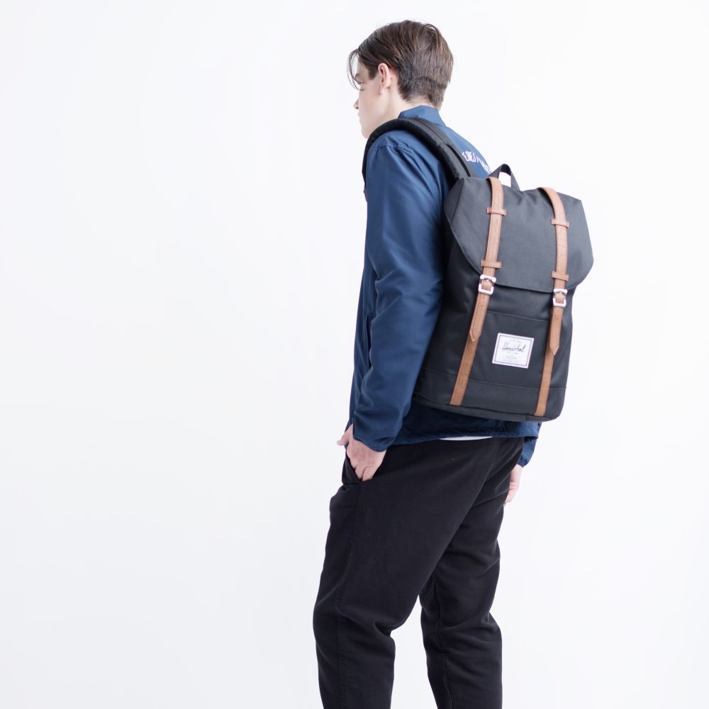 Herschel Zaino Rtreat backpack Pelle sintetica blu scuro marrone chiaro 10066-00007-OS 66419038700007