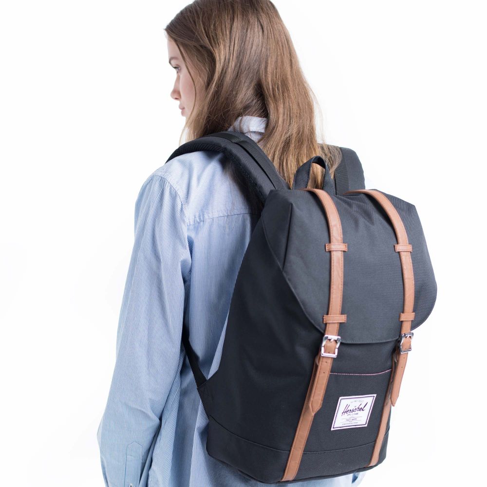 Herschel Zaino Rtreat backpack Pelle sintetica blu scuro marrone chiaro 10066-00007-OS 66419038700007