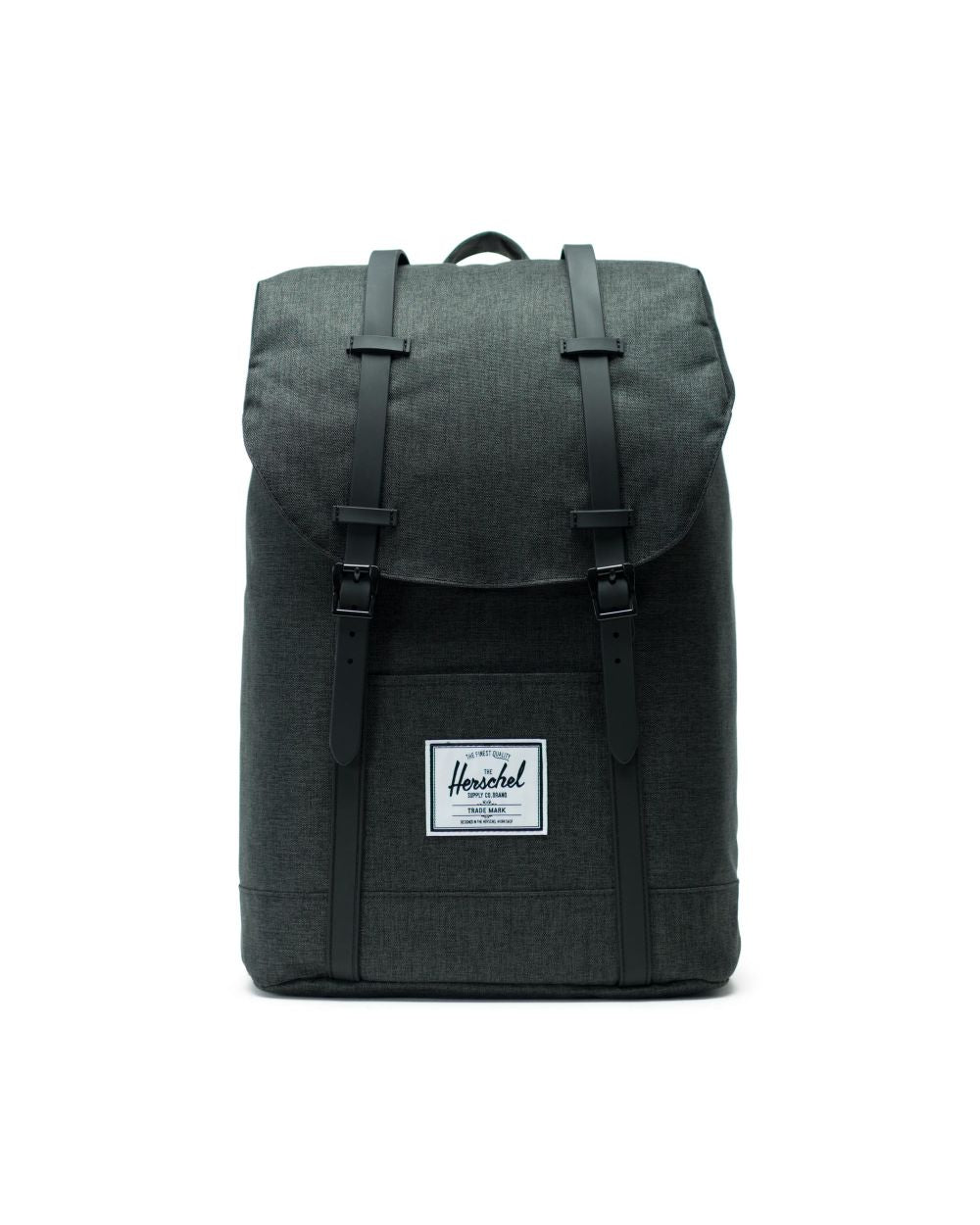 Herschel Zaino retreat backpack Black Crosshatch Black Rubber 10066-02093-OS 66419039502093